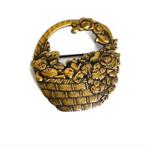 vintage brooch fruit basket